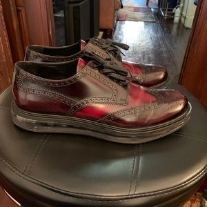 Men's Prada Levitate Wingtip Derby Shoe, Dark Red